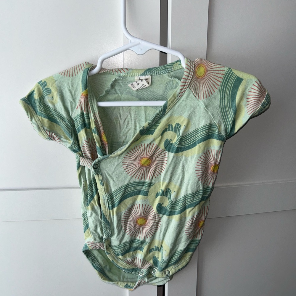 Kate Quinn Bamboo Green Floral Bodysuit